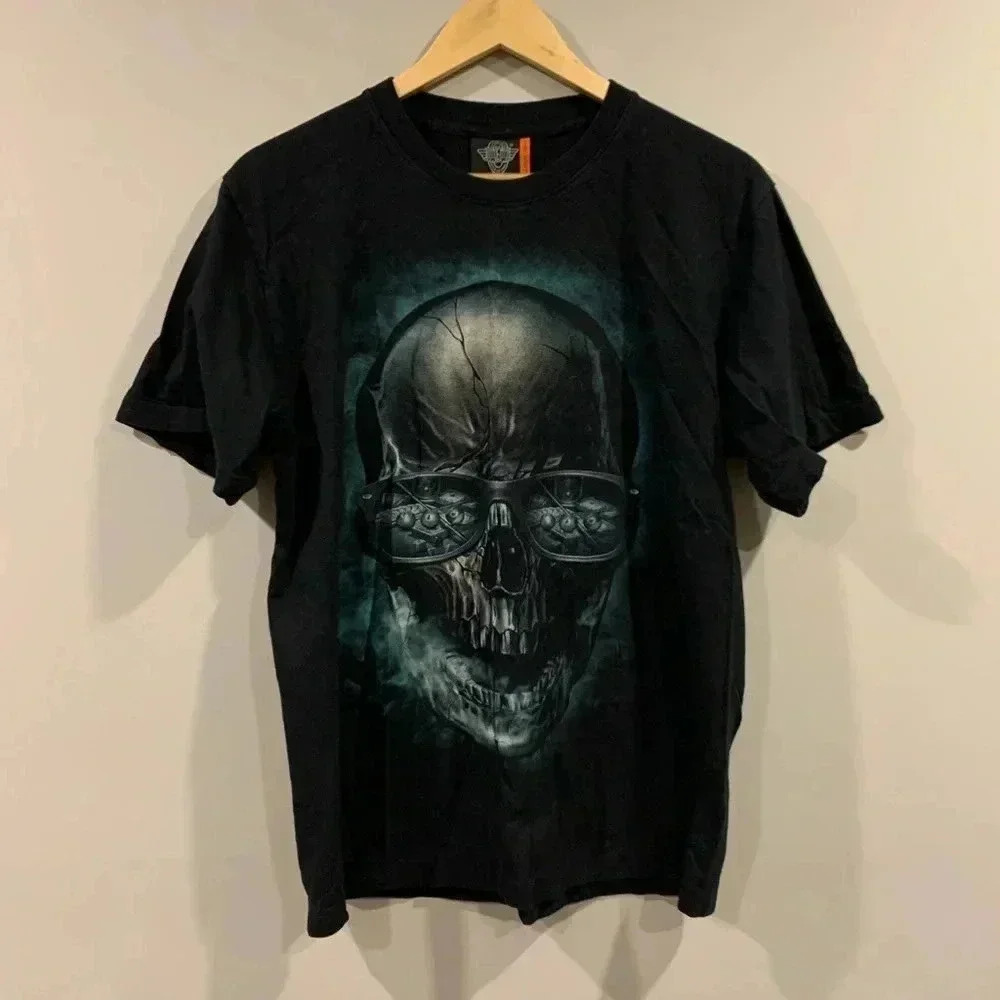 Double Sided Rock Eagle  Skull T-Shirt